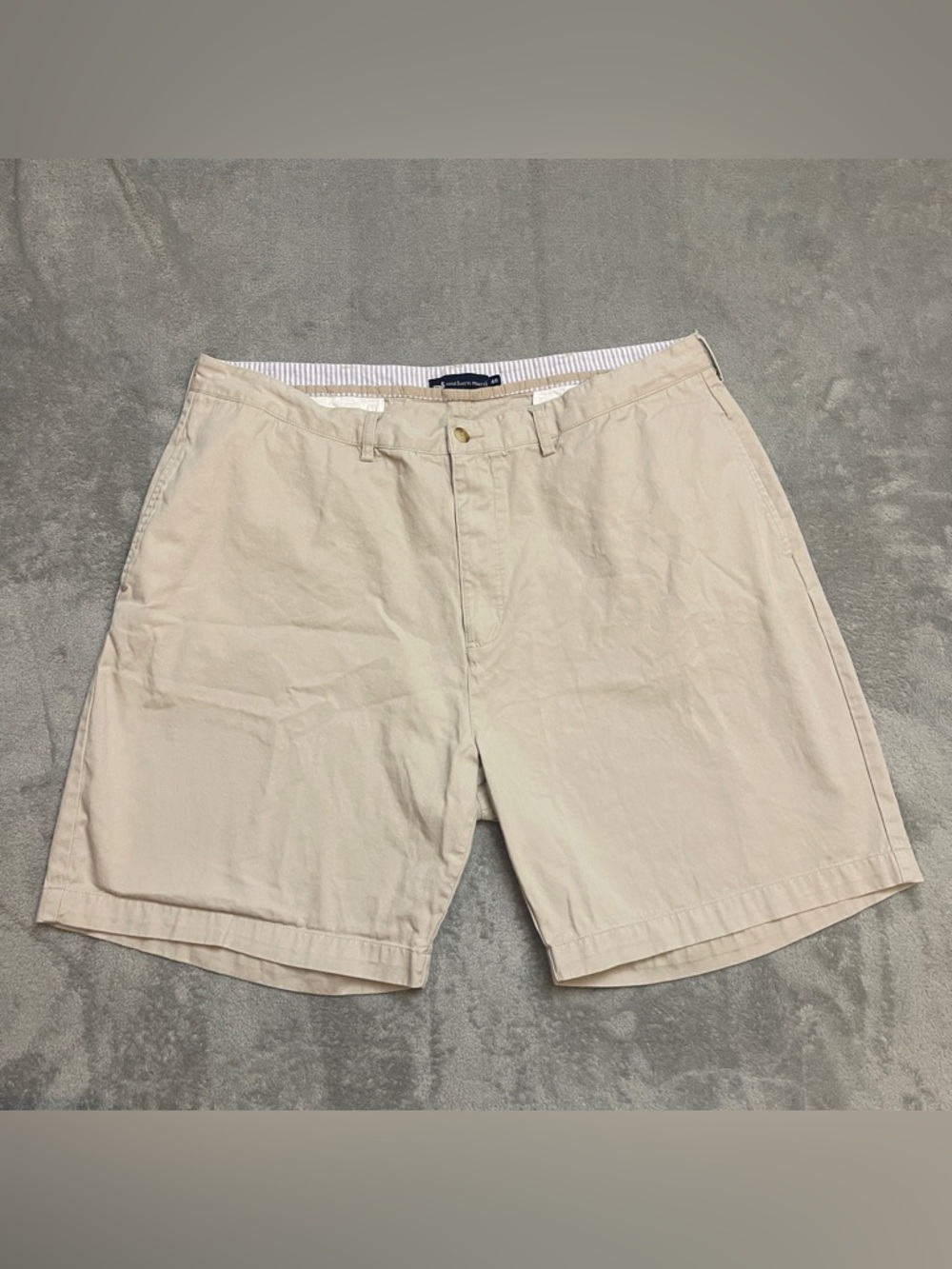 Southern Marsh Men’s 40 Beige Solid Chino Shorts Pockets